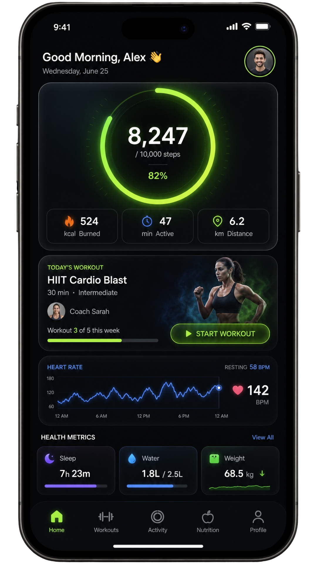 Fitness Dashboard App