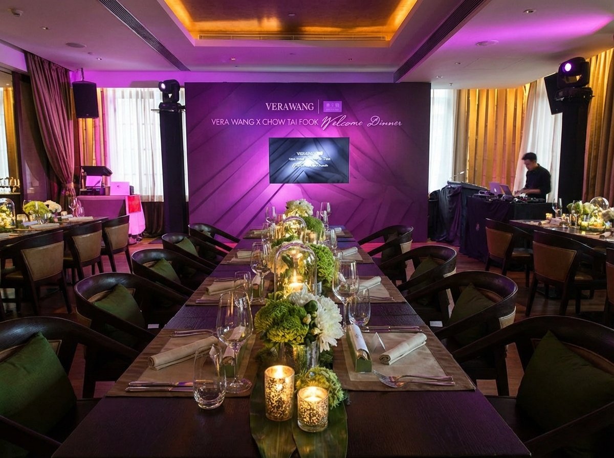 Vera Wang Dinner Event Setup