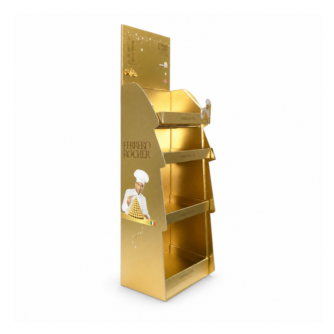 Ferrero Rocher Gold Promotional Stand