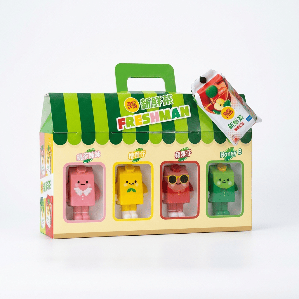 Toy Package with Cartoon Figures